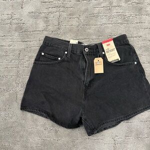 Silver tab high waitsted mom shorts 3” inseam